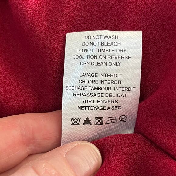 IRO Wine Hanie Cold Shoulder Long Sleeve Cutout Backless Ruffle Mini Dress S/36 - Picture 15 of 16